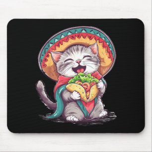 Tapis De Souris Chat mexicain rétro cinq de mayo chat sombrero pon