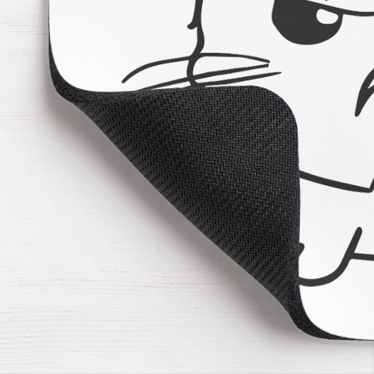 Tapis De Souris Chat mignon en colère qui baisait. (Coin)