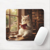 Tapis De Souris Chat Mignon en Train de Lire (Avec souris)