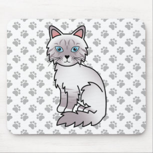 Tapis De Souris Chat mignon Lilac Point Tabby Birman / Ragdoll & p