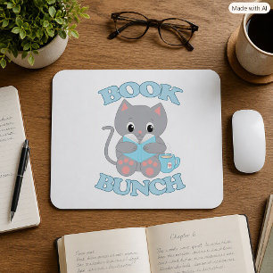 Tapis De Souris Chat Mignon Lisant un Livre pour les Amoureux de C