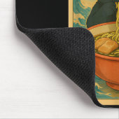 Tapis De Souris Chat mignon mangeant des nouilles Ramen Cadeau drô (Coin)