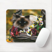 Tapis De Souris Chat Mousepad de pot de fleur (Avec souris)