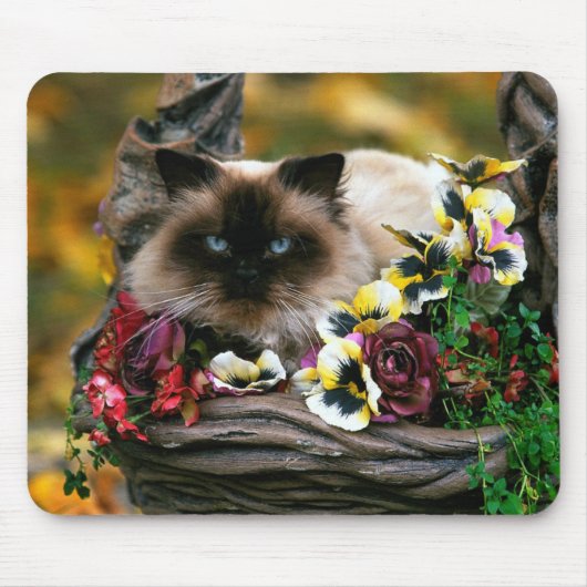 Tapis De Souris Chat Mousepad de pot de fleur (Devant)
