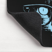 Tapis De Souris Chat nerd bleu (Coin)