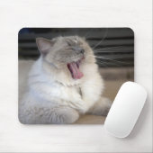 Tapis De Souris chat Neva Masquerade bâillant (Avec souris)