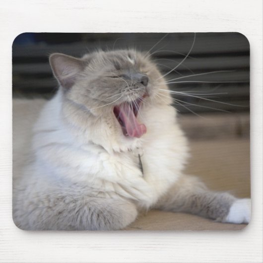 Tapis De Souris chat Neva Masquerade bâillant (Devant)