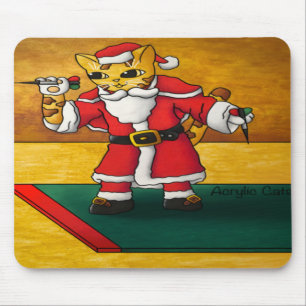 Tapis De Souris Chat Noël Père Noël Darts