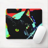 Tapis De Souris Chat noir (Avec souris)