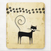 Tapis De Souris chat noir (Devant)