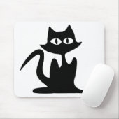 TAPIS DE SOURIS CHAT NOIR (Avec souris)