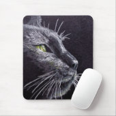 Tapis De Souris Chat noir (Avec souris)