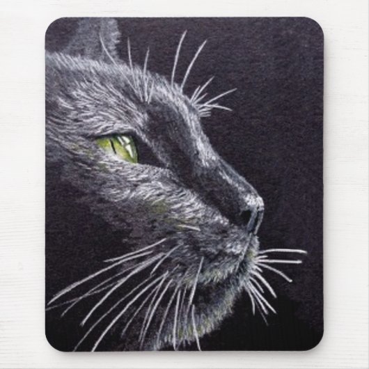 Tapis De Souris Chat noir (Devant)