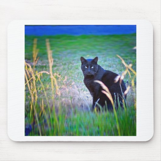 Tapis De Souris Chat noir (Devant)