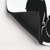 Tapis De Souris Chat noir avec la lune Mousepad (Coin)