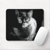 Tapis De Souris Chat noir brillant (Avec souris)