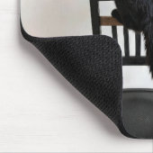 Tapis De Souris Chat noir change l'heure (Coin)