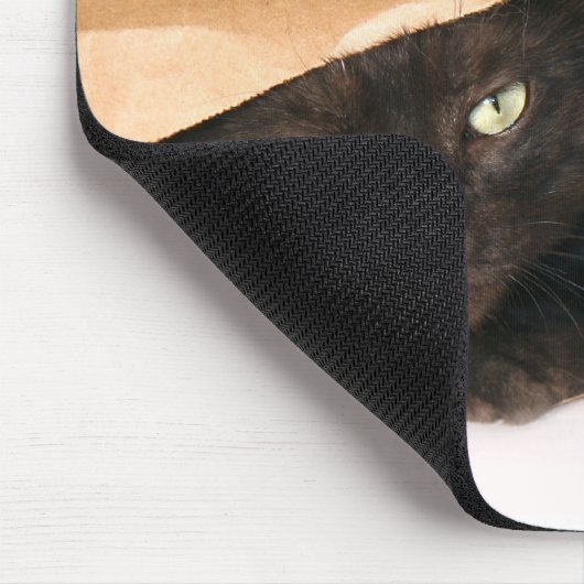 Tapis De Souris Chat noir dans un sac mousepac (Coin)