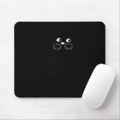 Tapis De Souris Chat noir drôle Kit-Tea Graphique (Avec souris)