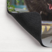 Tapis De Souris Chat noir en colère (Coin)