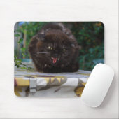 Tapis De Souris Chat noir en colère (Avec souris)