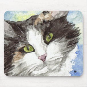 Tapis De Souris Chat noir et blanc