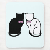 Tapis De Souris Chat noir et blanc (Devant)