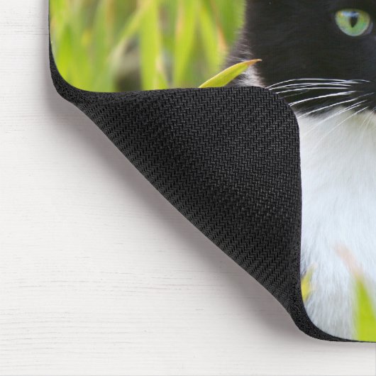 Tapis De Souris Chat noir et blanc Mousepad (Coin)