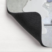 Tapis De Souris Chat noir et lait déversé (Coin)