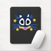 Tapis De Souris Chat noir Halloween Art - Éffrayant & mignon (Avec souris)