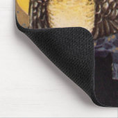 Tapis De Souris Chat noir Hibou Pleine lune Arbre Nuit (Coin)