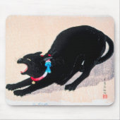 Tapis De Souris Chat noir Hissing Fine Art par Hiroaki Takahashi (Devant)
