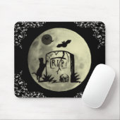 Tapis de souris chat noir joueur (Avec souris)