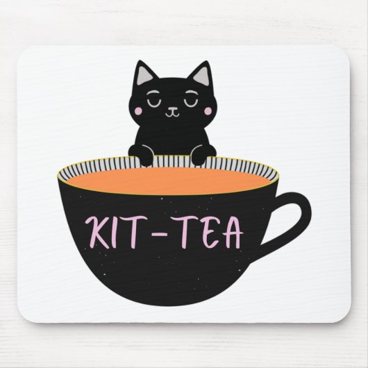TAPIS DE SOURIS CHAT NOIR KIT-THÉ (Devant)