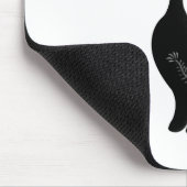 Tapis De Souris Chat noir mignon (Coin)