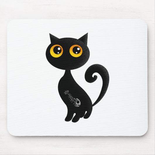 Tapis De Souris Chat noir mignon (Devant)