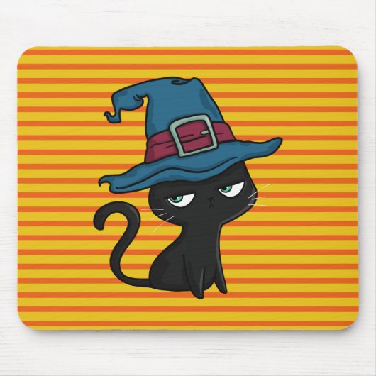 Tapis De Souris Chat noir mignon (Devant)