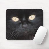 Tapis De Souris Chat noir Mousepad (Avec souris)