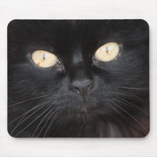 Tapis De Souris Chat noir Mousepad (Devant)