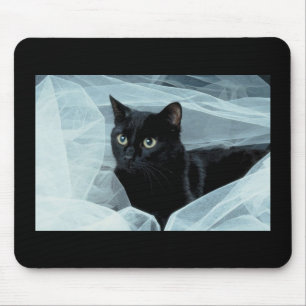 Tapis De Souris Chat noir Mousepad