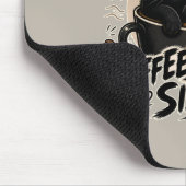Tapis de souris Chat Noir propulsé par le Café (Coin)