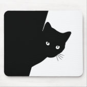Tapis De Souris Chat noir rusé (Devant)