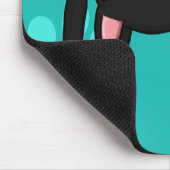 Tapis De Souris Chat noir sautant (Coin)