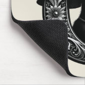 Tapis De Souris Chat Noir Sorcière Lettre C Initiale Personnalisée (Coin)