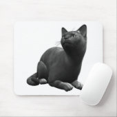 Tapis de souris Chat Noir Tranquille (Avec souris)