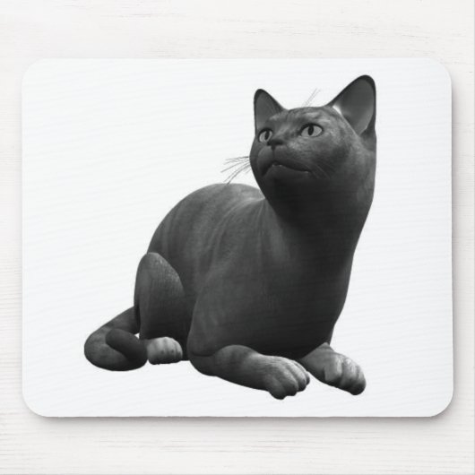 Tapis de souris Chat Noir Tranquille (Devant)