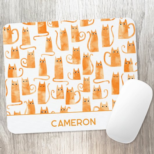 Tapis De Souris Chat orange personnalisé