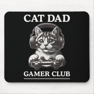 Tapis De Souris Chat Papa Gamer Club Jeux Vidéo Jeu Joueur Chat Jo