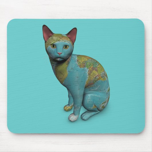 Tapis De Souris Chat Planète (Devant)