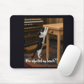 Tapis De Souris Chat qui gratte un banc d'orgue (Avec souris)